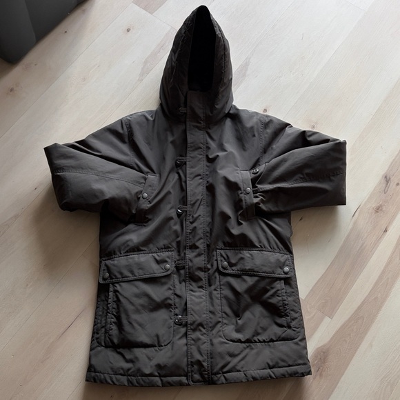 Uniqlo Other - uniqlo mens 3/4 parka coat with hood olive green sz small